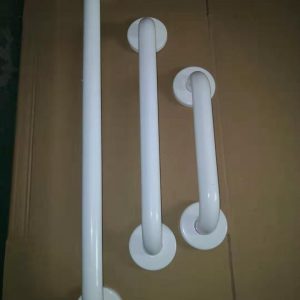 grab bar with white finish